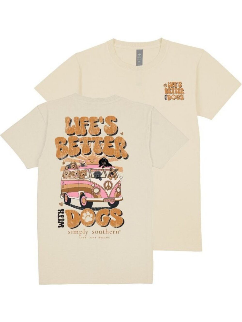 Life is Better with Dogs Shirt by Simply Southern - Picture 3 of 3